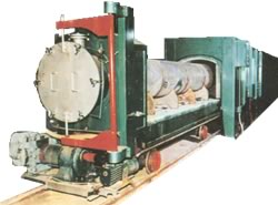 Trolley type copper vacuum annealing furnace